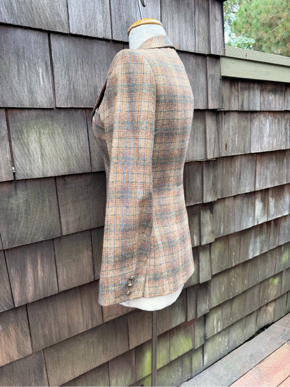 Vintage preppy classic tailored blazer wool plaid pockets lined S Joseph Magnin - Picture 4 of 10